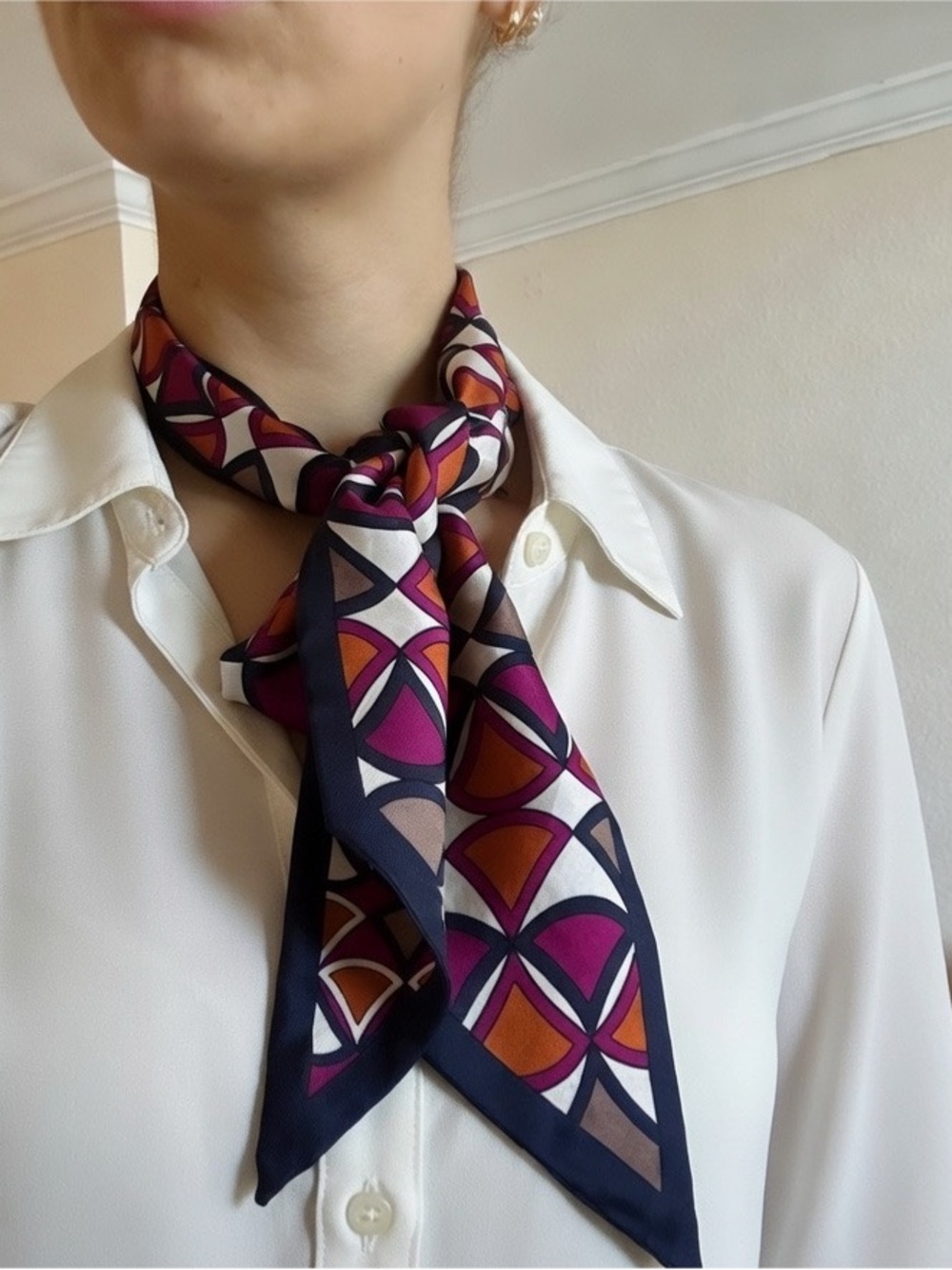 Bvlgari Serpenti Forever Geometric Snake Print Scarf